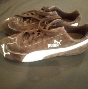 EUC Vintage puma speed cats brown suede new racing